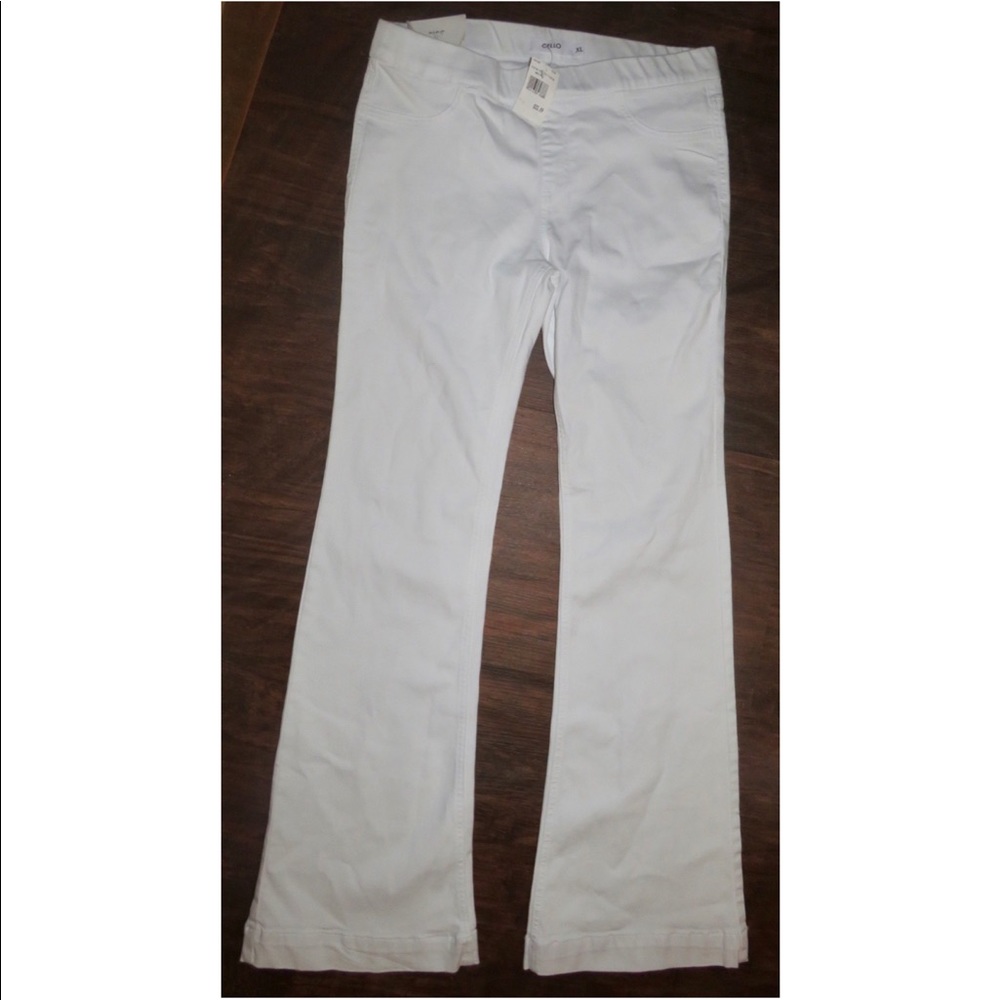Bell bottom white jeans